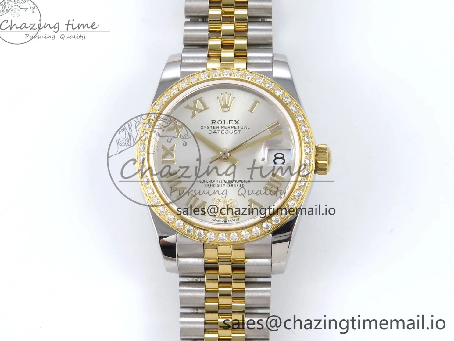 JARF DateJust Diamonds Steel Bracelet Silver 1:1 904L Jubilee Edition Roman Dial on 31 YG 278383RBR Best SS HZ2236 0521